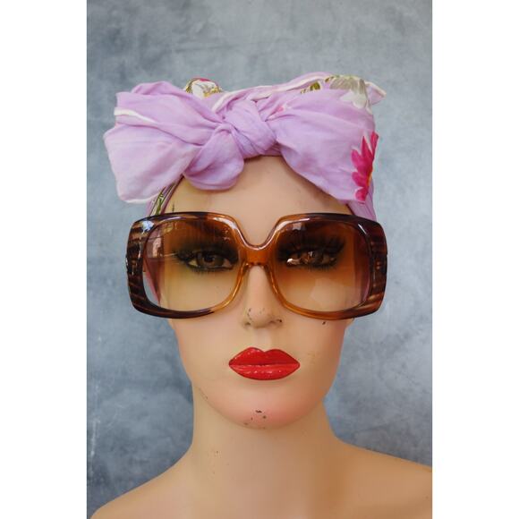Vintage 1970s Sunglasses Square \'JACKIE\' Italy Samco Granny Festival Retro main image 5